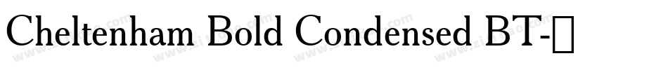 Cheltenham Bold Condensed BT字体转换